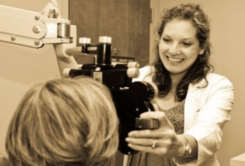 Eye exam by Birmingham optometrist Dr. Holly Young